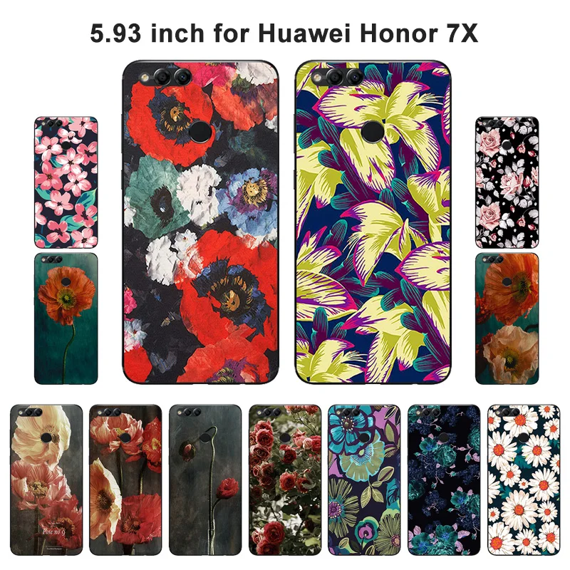 5 93 "для Huawei Honor 7X силиконовый чехол необычная окрашенная для задняя крышка
