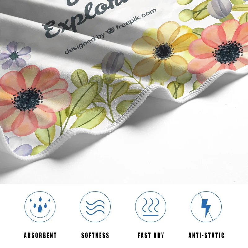 Microfine микрофибра печать банное полотенце супер быстросохнущее наружное растение