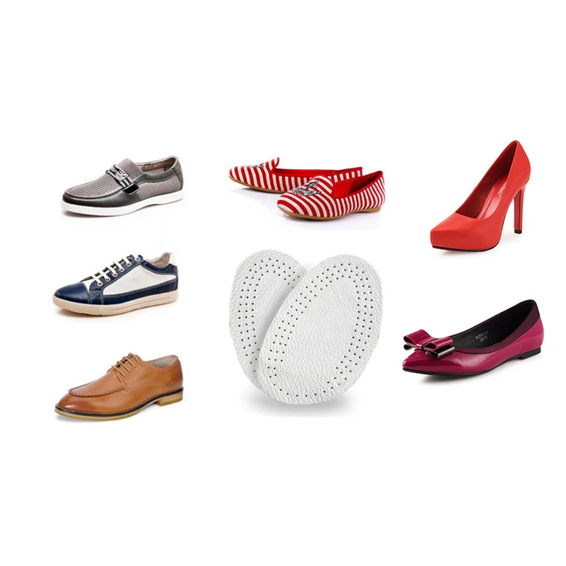 5 pairs Foot Care Tool High-heeled Shoes Forefoot Pad leather Cushion Pad Orthotic Insole Half Yard Pad Metatarsal Toe Support