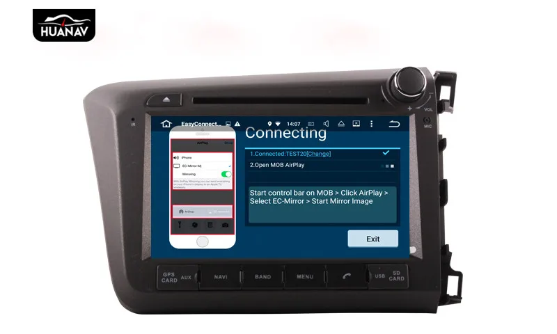 Android 8 0 автомобильный CD DVD плеер GPS навигация для Honda Civic 2012-2015 правая рука вождения