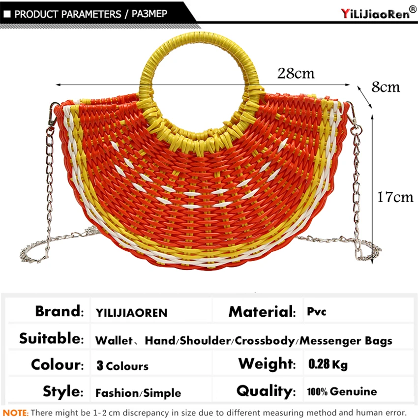 Fashion women Beach Handbags Large Summer Messenger Bag Handmade Woven Pvc Shoulder Chain Crossbody Bags for Women 2019 Sac | Багаж и