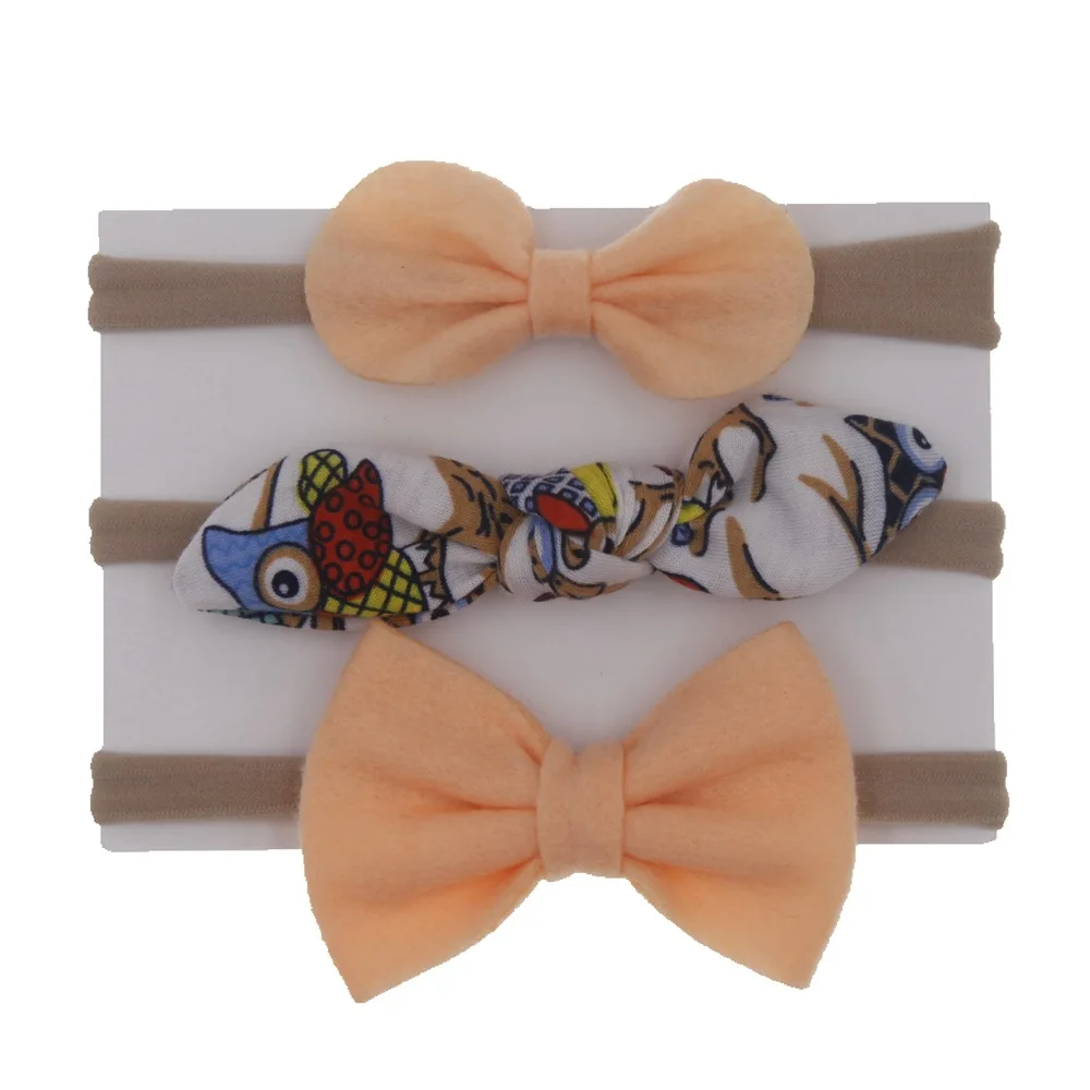 2019 new 3Pcs/set baby Elastic bowknot headband Headbands Girls Bow Hairband girl accessories photography | Детская одежда и обувь