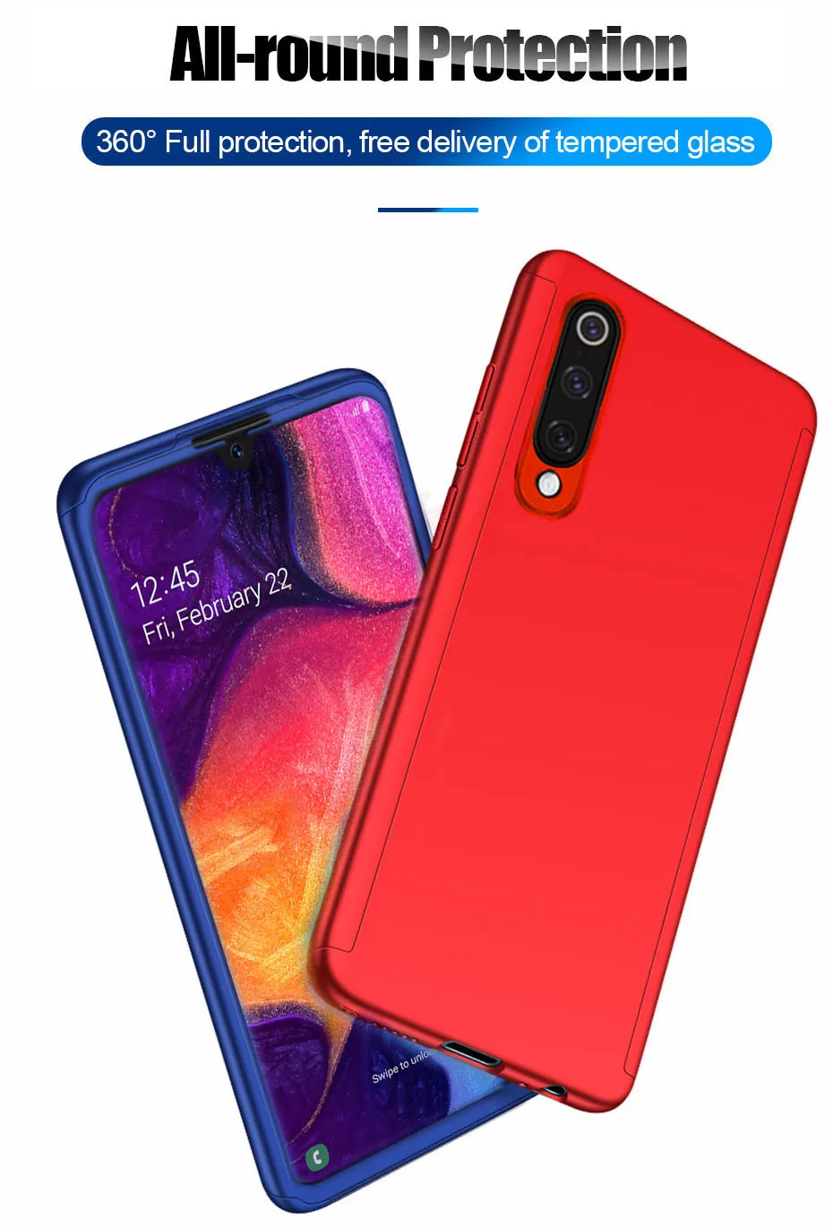 Роскошные 360 Полное покрытие чехол для телефона для samsung Galaxy A20E A50 A70 A40 A30 A10 противоударный чехол для samsung M30 M20 M10 Fundas Capa