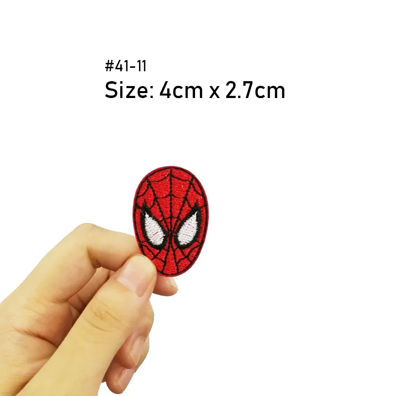 UMPING MR SPIDER Spiderman с логотипом Venom's Venom Face Мстители фильм о супергероях фильм вышитый Железный на патч - Цвет: Черный никель
