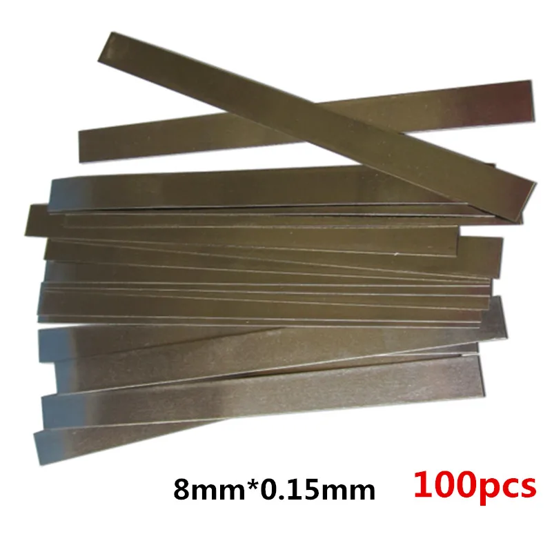 Полоски из 100 чистого никеля для аккумуляторного блока 0 15 шт. 100x8 x 99.96% мм |