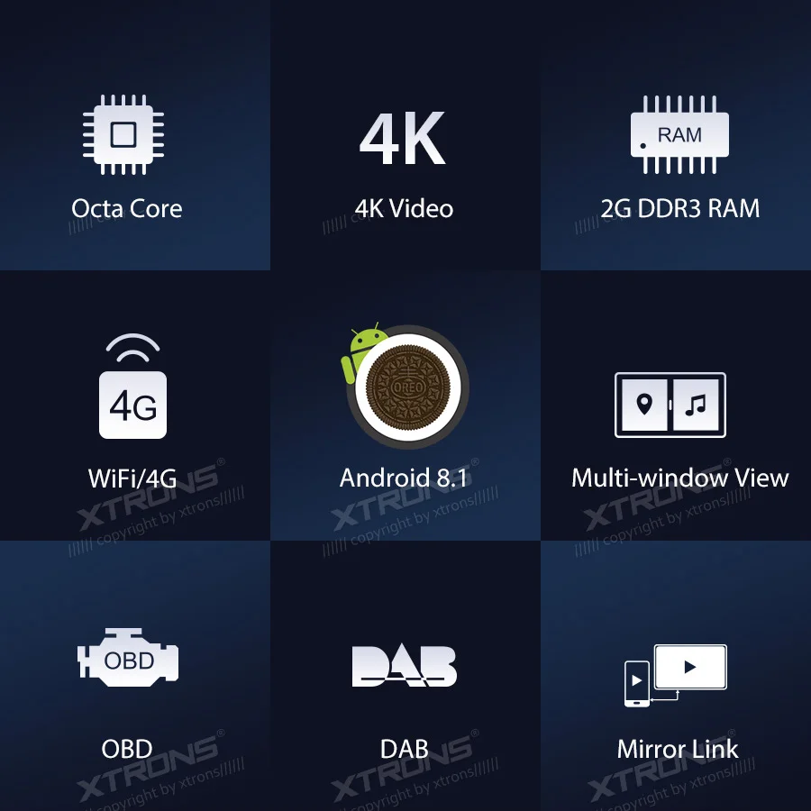 XTRONS " Android 8,1 Восьмиядерный Автомобильный плеер радио gps без DVD для VW Volkswagen Golf Plus Passat CC Touran Tiguan Sharan для Skoda