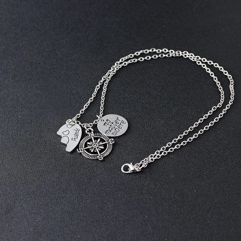 2017 Best Friend Compass Necklace Valentine Gift Couple Set Choker Christmas Gifts | Украшения и аксессуары