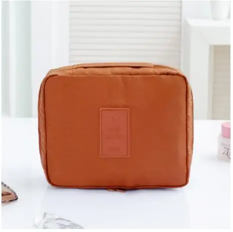 Orange Косметичка на молнии для мужчин и женщин, косметичка, косметичка, красивый чехол, органайзер для макияжа, косметички, наборы, для хранения, для путешествий, моющаяся сумка - Цвет: Orange