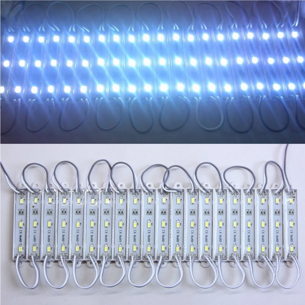

1000pcs/lot free ship DC12V 5730 5630 3 LED Module Decorative Light for Letter Sign Advertising backlighting Waterproof IP65