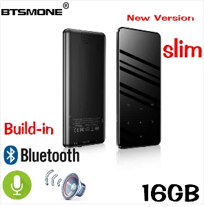 Bluetooth 4,2 сенсорный экран MP3-плеер встроенный 16G HIFI Lossess портативный тонкий mp3-плеер с радио и громким динамиком для ходьбы