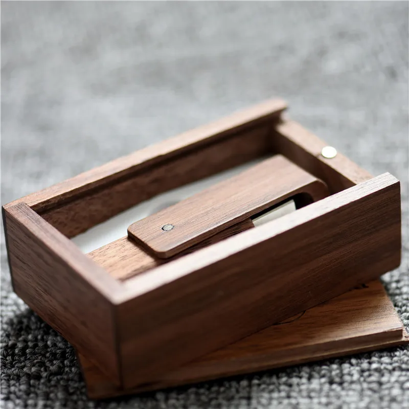 Walnut with BOX POWERONE логотип клиента деревянный вращающийся usb флеш-накопитель из натурального дерева переворачивающийся флеш-накопитель 4 ГБ 8 ГБ 16 ГБ 32 ГБ 64 Гб карта памяти - Цвет: Walnut with BOX