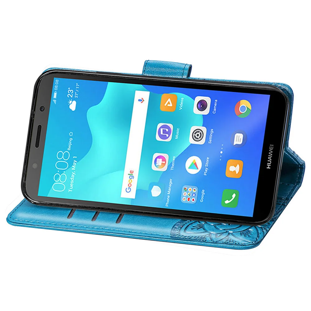 Для huawei Y5 Y9 2018 Y6 Y7 2019 чехол кожаный флип противоударный для телефона держатель