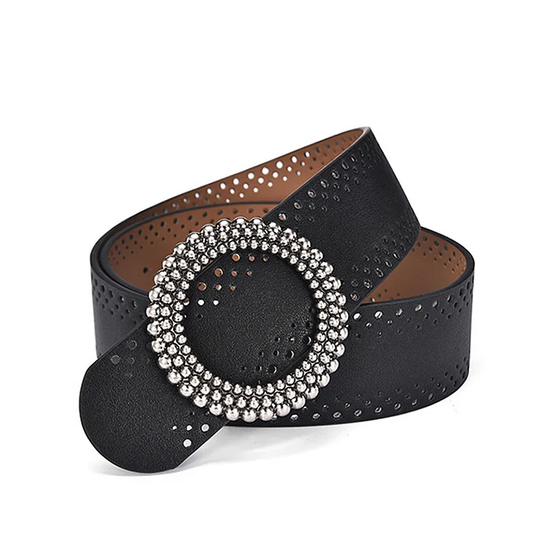 Женский ремень из натуральной кожи ZROM широкий воловьей с пряжкой|Женские ремни| |