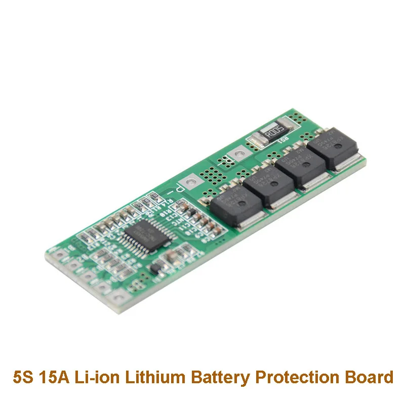 1 S/2 S/3 S/4S/5S литий-ионный аккумулятор 18650 зарядное устройство PCB BMS Защитная плата Lipo сотовый модуль с балансиром - Цвет: 5S 15A