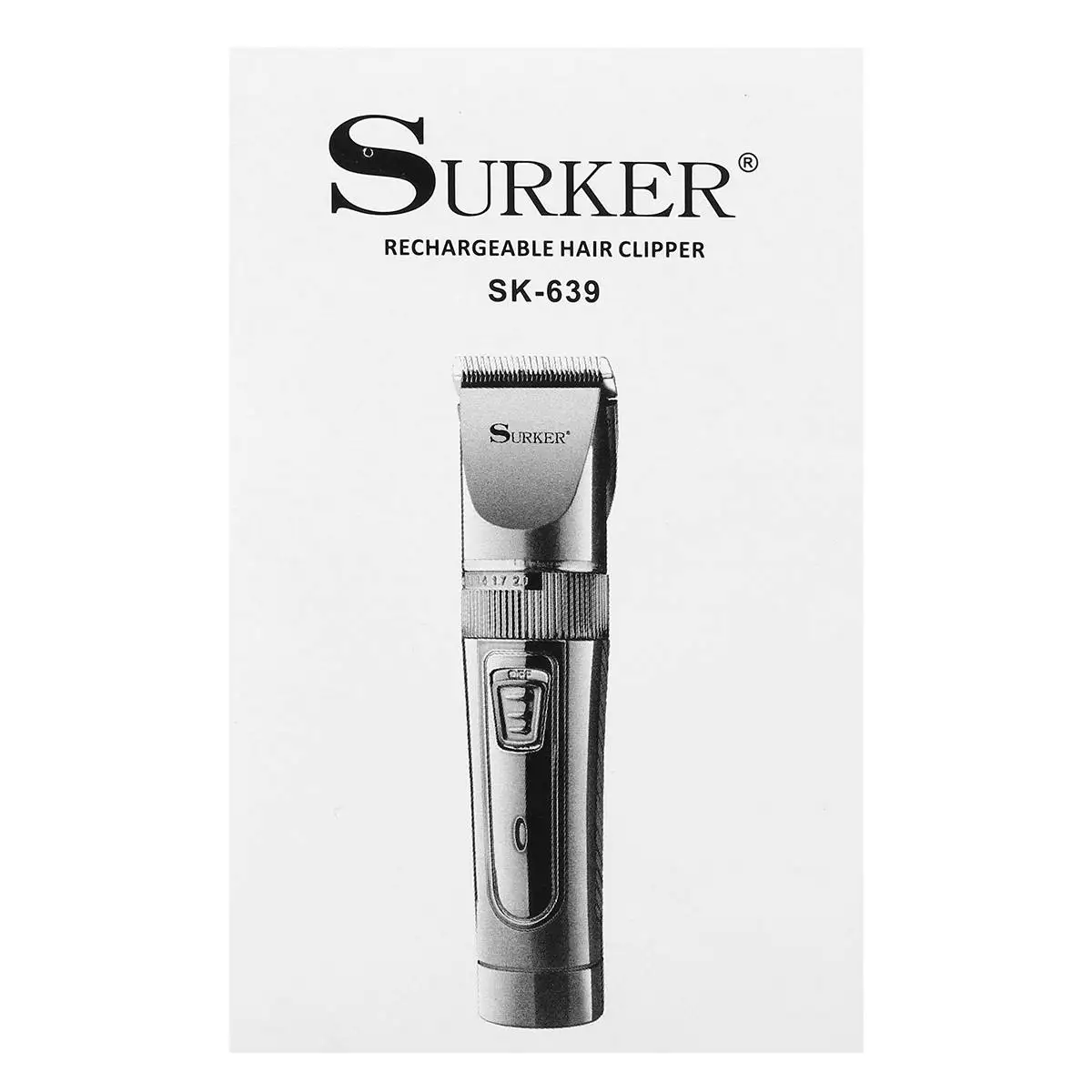 Surker, профессиональный триммер для волос, перезаряжаемая цифровая машинка для стрижки волос, 5 скоростей, тонкая настройка, триммер, бритва для бороды, керамическое лезвие, Sk-639
