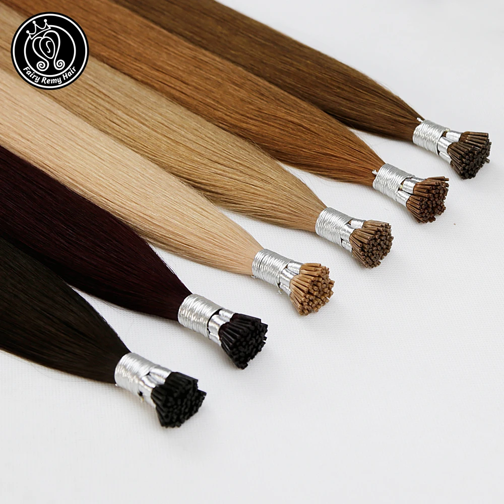 Сказочные волосы remy 1 г/локон 1" 18" 2" 22" Fusion человеческие волосы для наращивания прямые Remy Keratin I Tip Micro Ring человеческие волосы на Capsuel