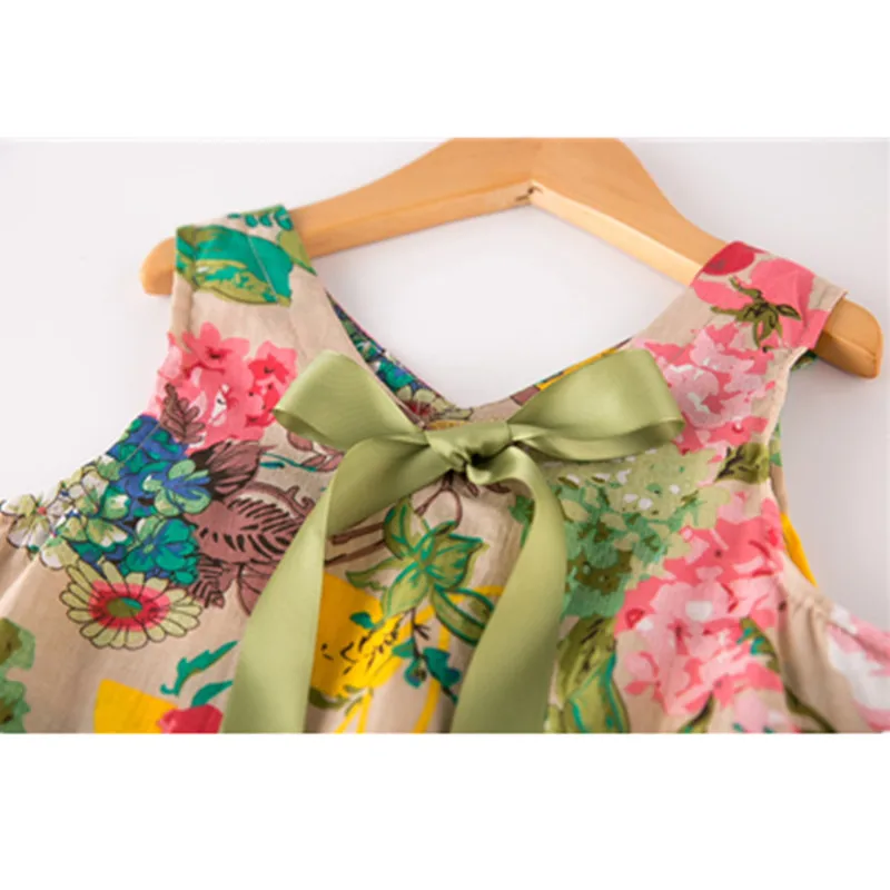 Одежда для девочек летний комплект дети милые принцессы без рукавов Топы