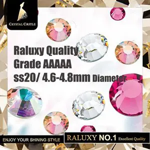 SS20 1440Pcs Хрустальный замок siam роскошные стеклянные chaton Стразы горячей фиксации страз женское платье Красный flatback горячей фиксации Стразы для свадебной обуви - Цвет: SS20 1440Pcs