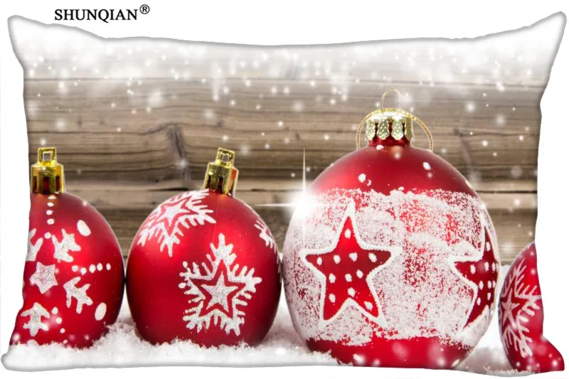 

shuanqian Custom christmas holiday Pillowcase 45x35cm(One Side) Rectangle Zipper Print Throw Pillowcase Cover Home Decorative