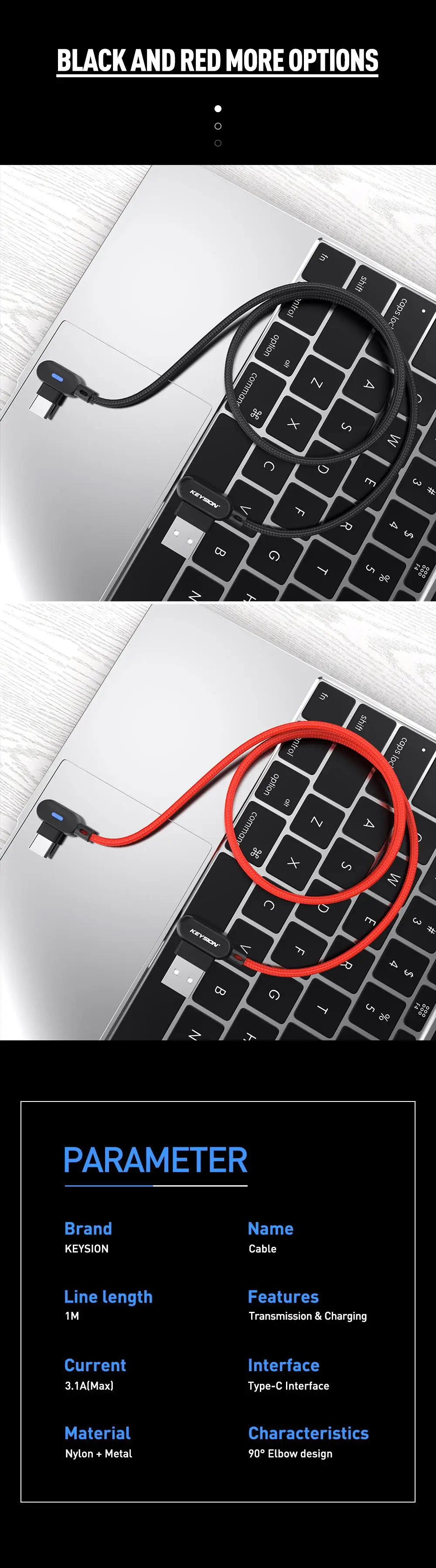 KEYSION usb type-c кабель для быстрой зарядки usb кабель для передачи данных usb-c зарядное устройство для samsung S10 S9 A50 xiaomi mi 9 redmi note 7 кабель type-c