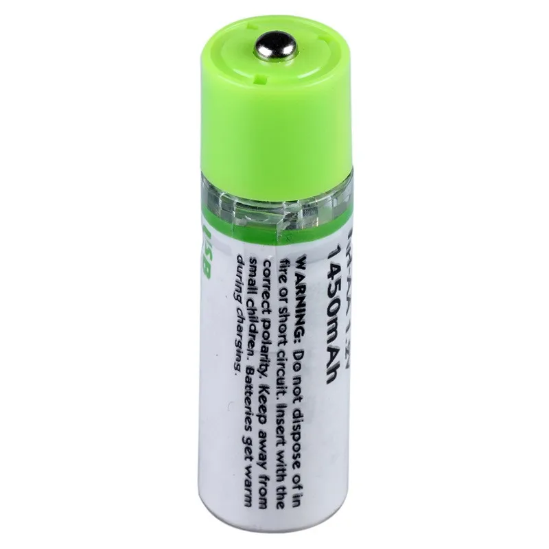 Лучшая цена за 2 шт. AA батареи Nimh 1 в 1450 мАч перезаряжаемые li-ion USB с цветной картой |