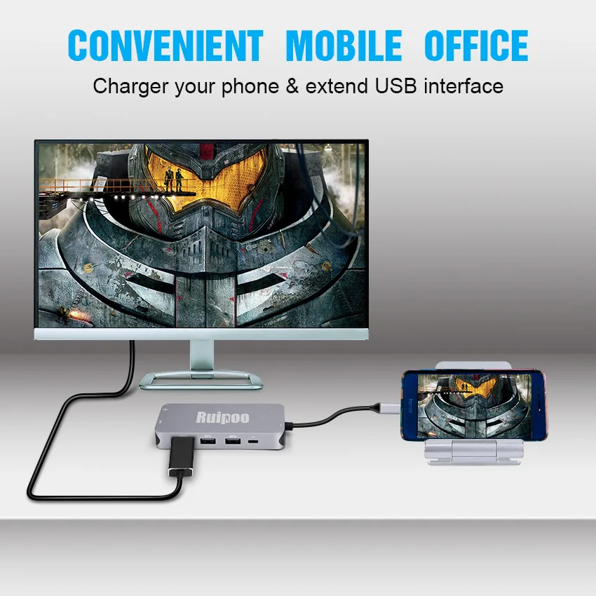 Док станция 10 в 1 с usb type c на hdmi vga RJ45 USB3.0 SD TF разъемом и 3 5 мм AUX кабелем PD аудио видео