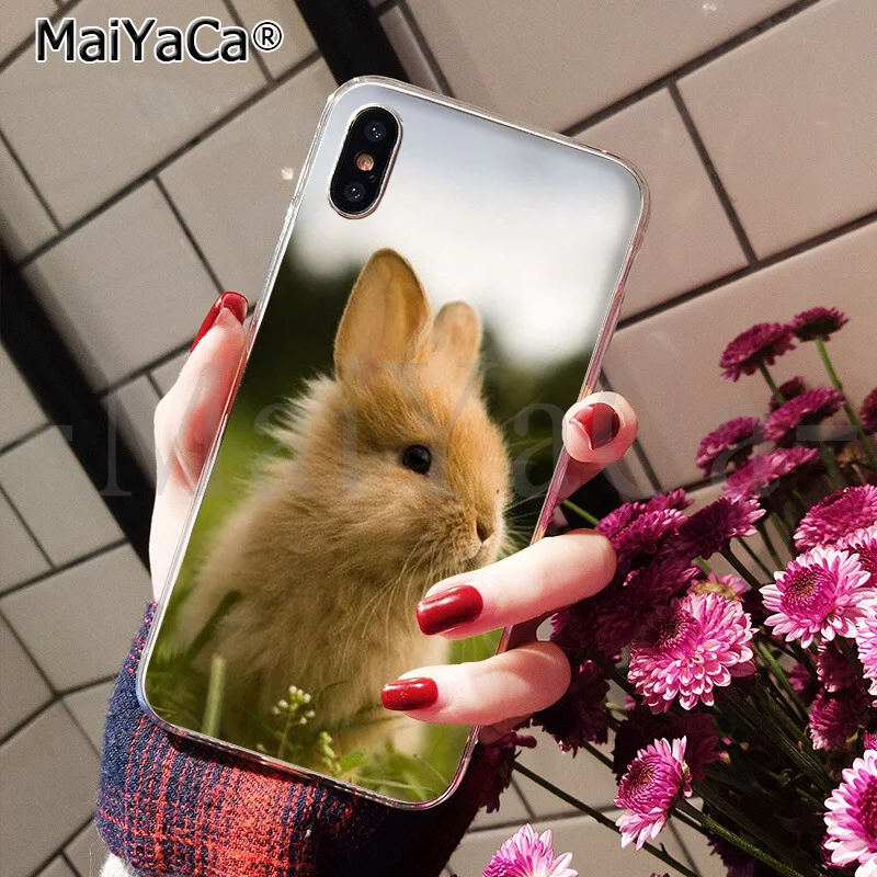 MaiYaCa, мягкий чехол для телефона из ТПУ с милым рисунком кролика, кролика, для Apple iPhone 8, 7, 6, 6S Plus, X, XS, MAX, 5, 5S, SE, XR