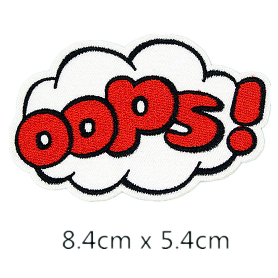 Фотообои 10 шт. с надписью OOPS! Нашивки вышивкой патчи для одежды куртки аппликация