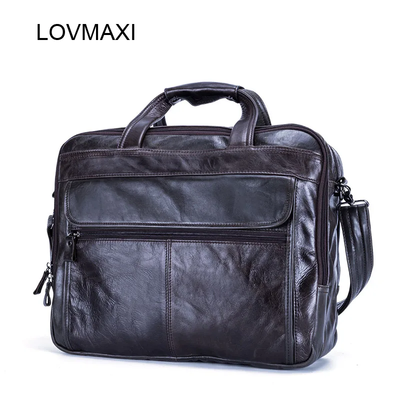 LOVMAXI 2018 Мужские портфели из 100% натуральной кожи для мужчин деловые сумки