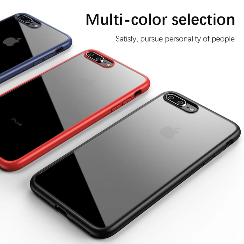 IPaky чехол для iPhone 7 Роскошный тонкий прозрачный iPhone8 Plus силиконовый Apple 8 чехлы |