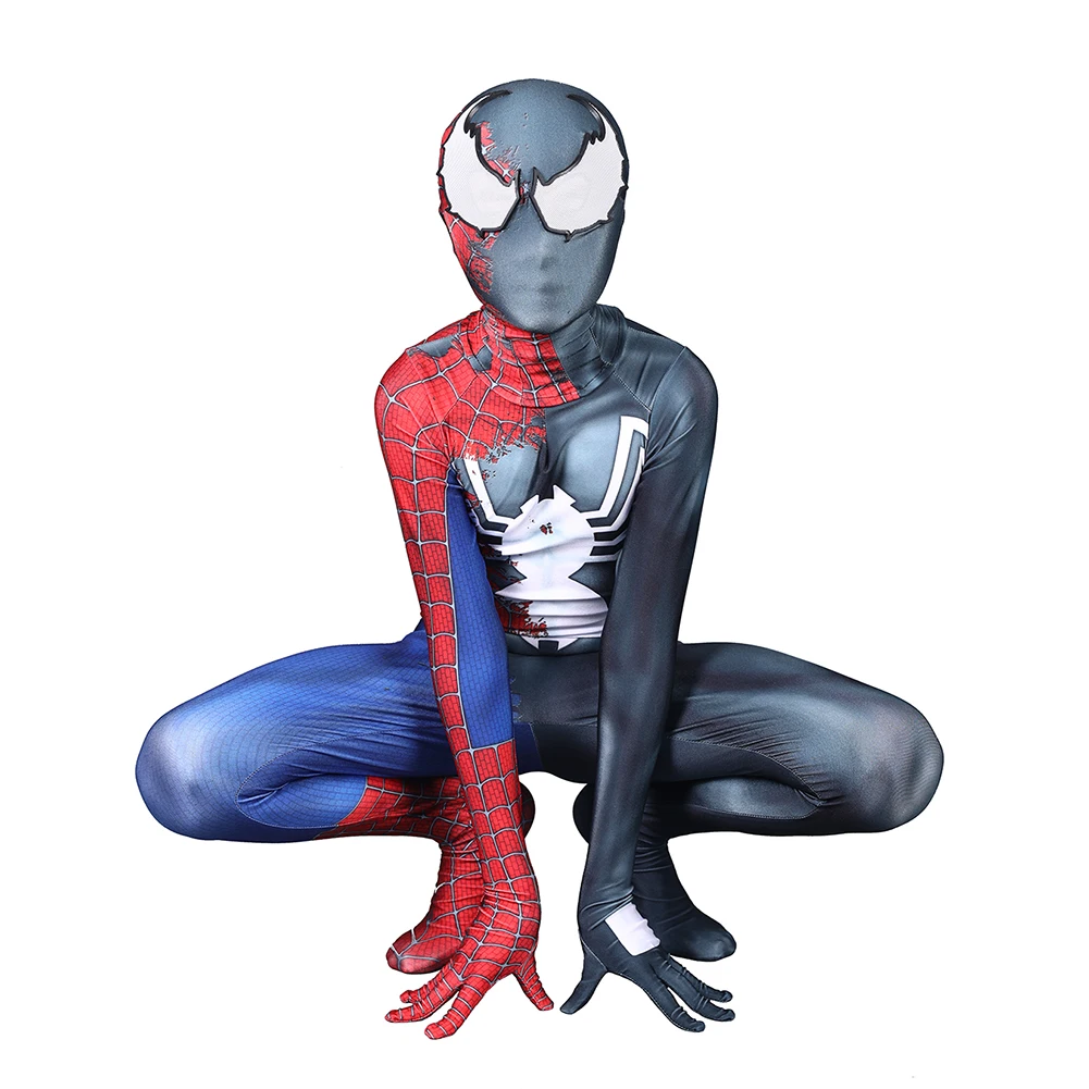 Spawn Symbiote, костюм Человека-паука, 3D принт, Человек-паук, Супергерой, Веном, косплей, костюм Zentai, боди для взрослых/детей, на заказ