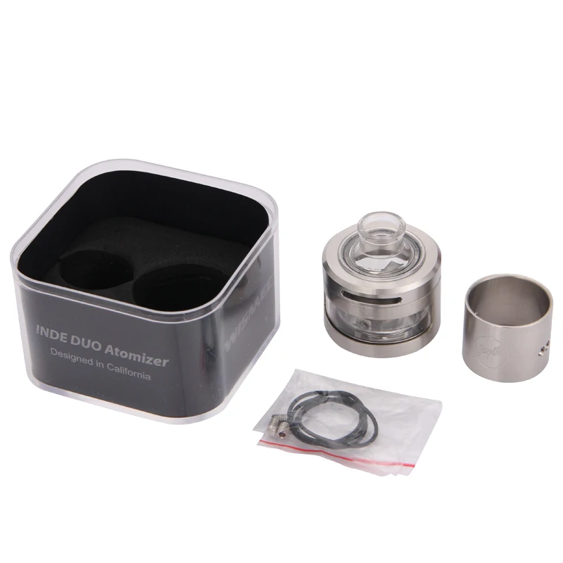 Original WISMEC INDE DUO RDA Atomizer with 22mm/30mm Tube Rebuildable Dripper For electronic cigarette squonk box Mod | Электроника