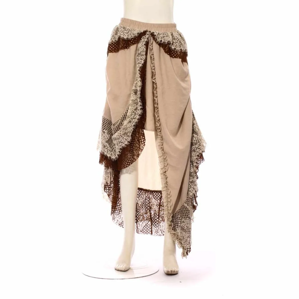 Лолита в богемном стиле Модная юбка для женщин Асимметричный до середины икры