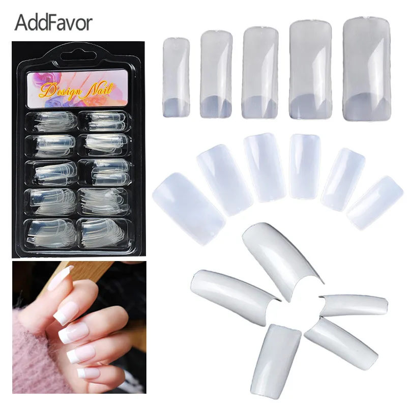 Addfavor 100 искусственные ногти для французского маникюра наращивание ногтей своими
