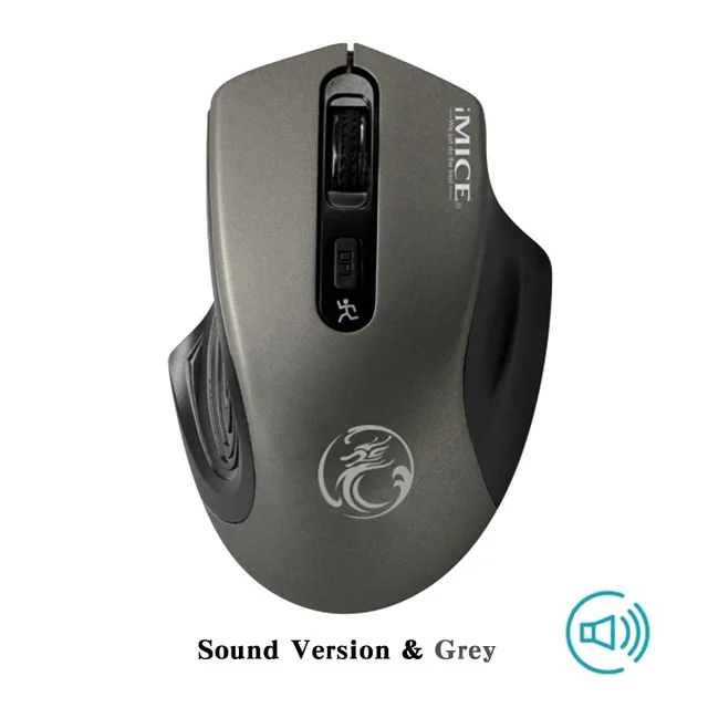 Grey Sound IMice USB 3,0 приемник беспроводная мышь 2,4G Бесшумная мышь 4 Кнопки 2000 dpi оптическая компьютерная мышь эргономичные мыши для ноутбука ПК - Цвет: Grey Sound