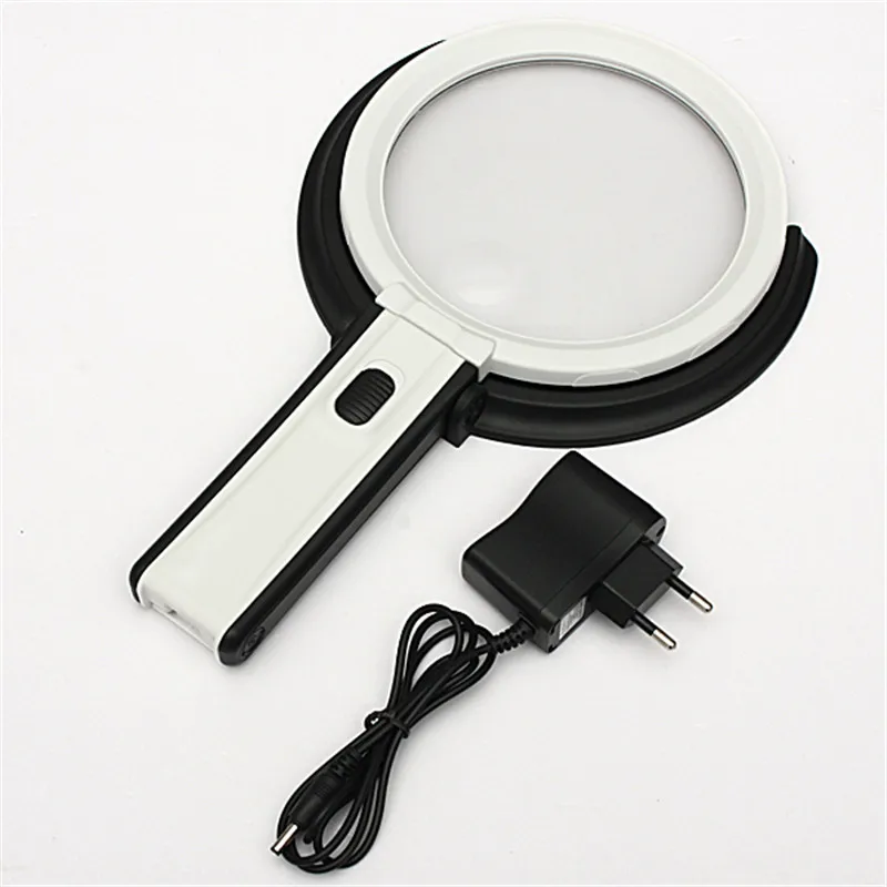 Настольная ручная лампа с 12 светодиодами настольная 1 8x 5X стеклянной лупой|lamp