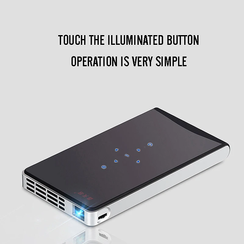 Dlp 100Wm мини-проектор Android, мультимедийный проектор, встроенный Wifi Bluetooth, аккумулятор 2000 мАч, поддержка Hdmi 1080 P, Портативный кинотеатр(штепсельная Вилка европейского стандарта
