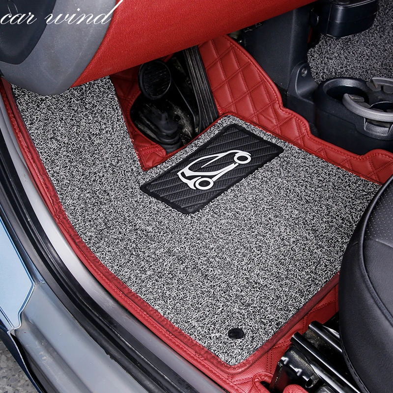Автомобильный кожаный коврик для автомобиля Mercedes-Benz Smart fortwo forfour, четыре сезона, автомобильные водонепроницаемые коврики, автомобильные аксессуары