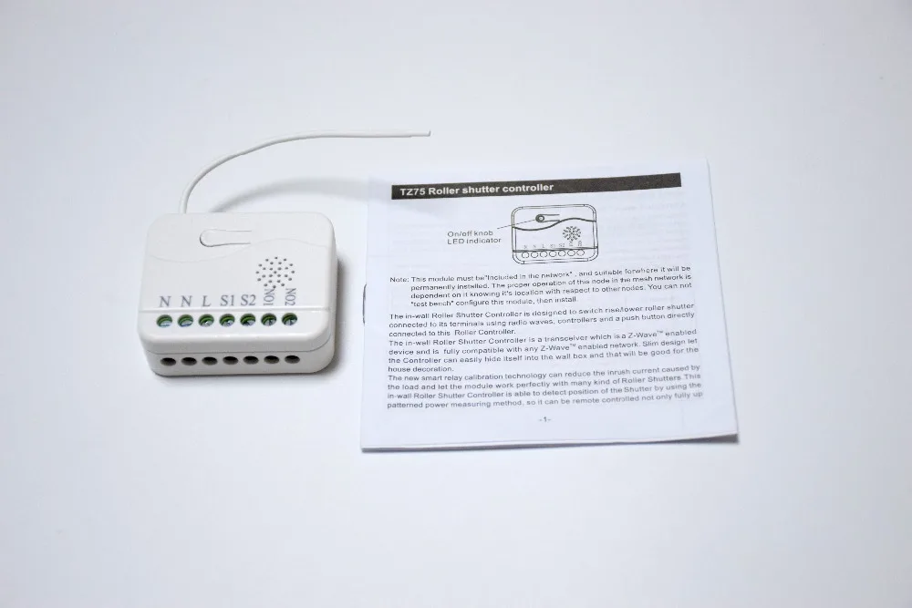 Z wave plus умный дом TZ75 модуль управления роликовым затвором переключатель 100 240 В