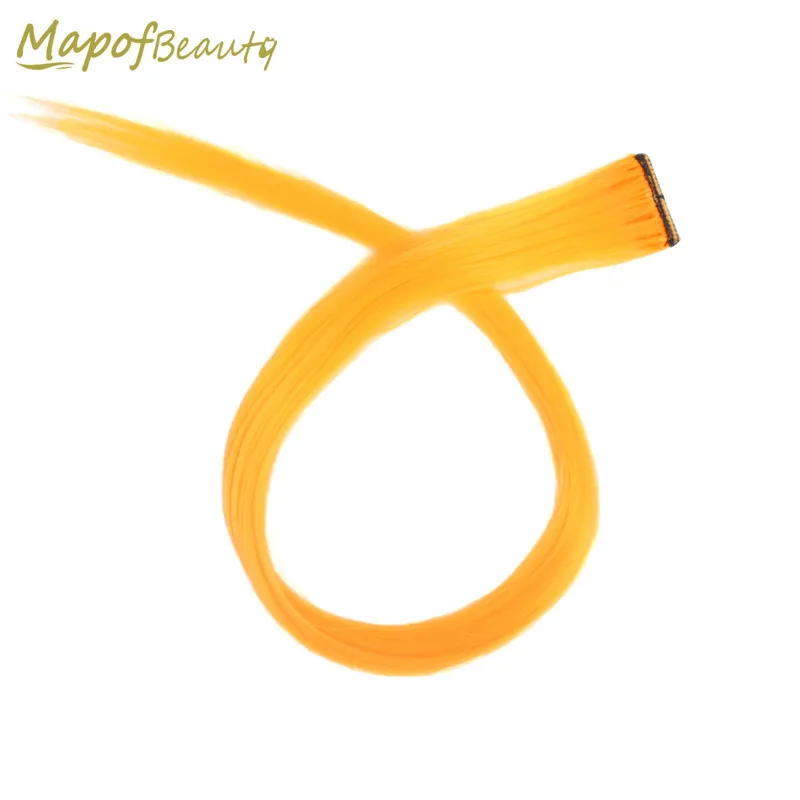 MapofBeauty 2" длинные прямые волосы 1 зажим в одной части синтетические волосы для наращивания 14 цветов белый блонд клип на заколках для женщин