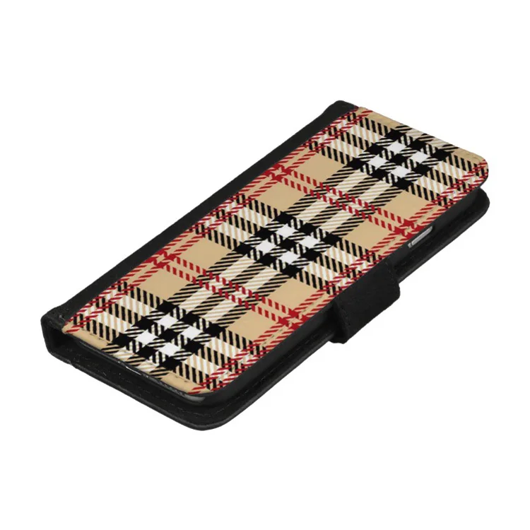 Клетчатая текстура под заказ кожаный флип-чехол для телефона iPhone X/6/7/8/6 plus/7 plus/8 plus