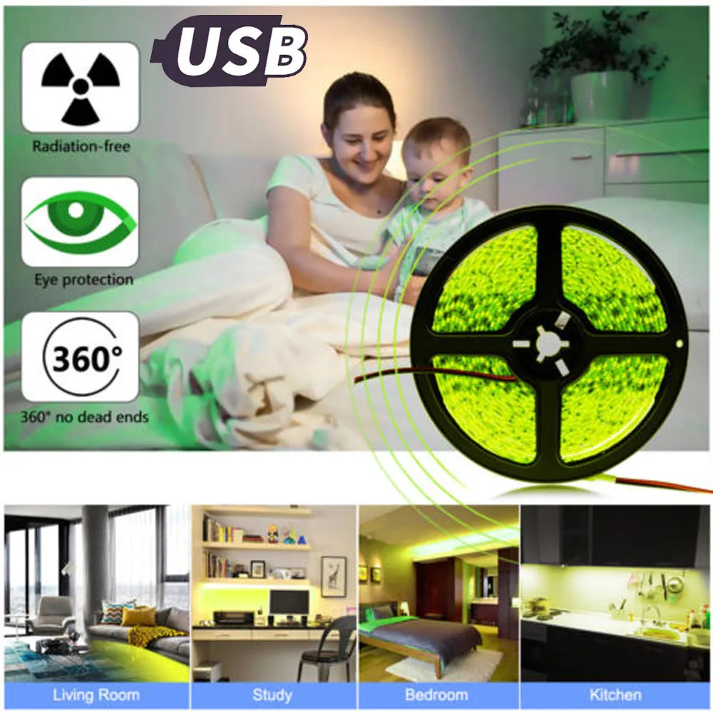 Новое поступление 2018 летняя Светодиодная лента от комаров с USB 5 В 2835 лампа для