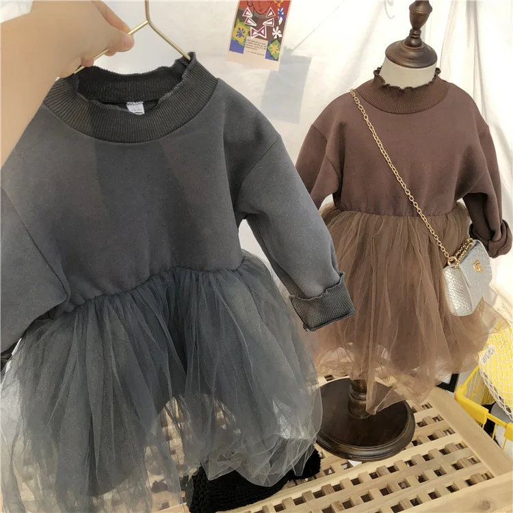Kids Baby Girls Princess Patchwork Tutu Tulle Dress New Spring Autumn Lovely Children Korean Fashion | Детская одежда и обувь