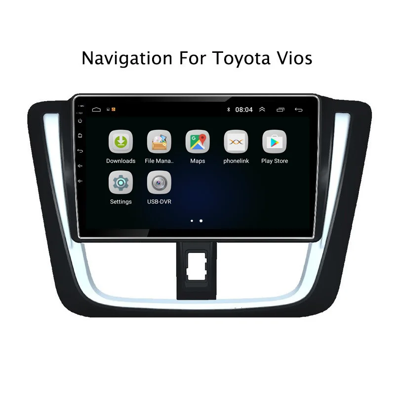 10 1 &quot2.5D Android 8 автомобильный DVD gps плеер для Toyota Vios 2016-2017 Автомагнитола стерео
