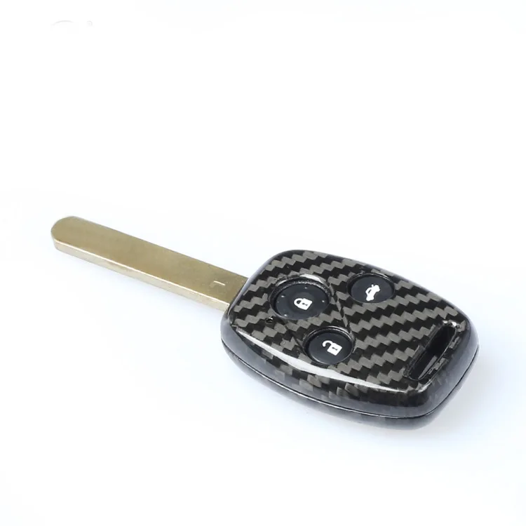 Ключница из углеродного волокна 2 и 3 кнопки для Honda Civic Jazz CR-V Accord Fit Odyssey Pilot Ridgeline Crosstour
