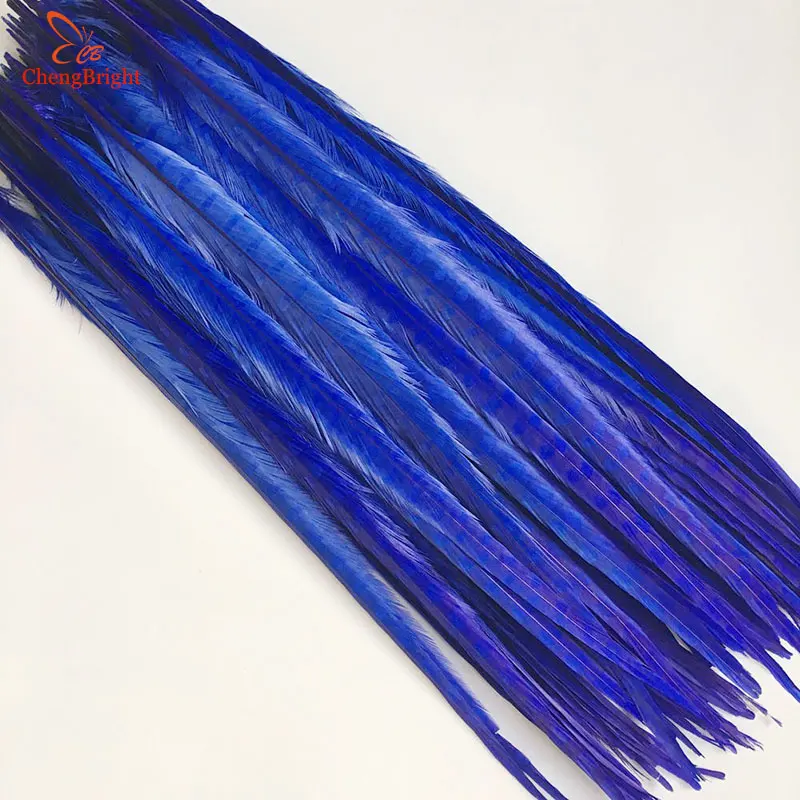 ChengBright-plumas de cola de fais&aacute;n Natural, joyer&iacute;a DIY, decoraciones de boda, plumas de fais&aacute;n, 16-18 pulgadas, 40-45CM, 50 Uds.-1