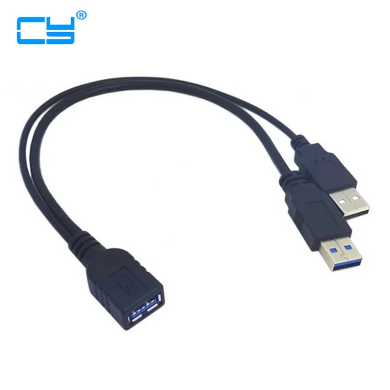 Удлинительный кабель для передачи данных и черный USB 3 0 гнездо двойной штекер