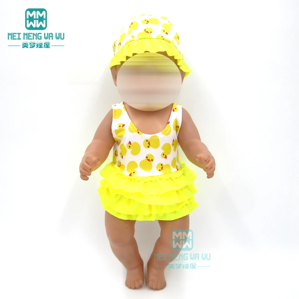 Модный Цельный купальник кукольная одежда для 43 см куклы новорожденного и