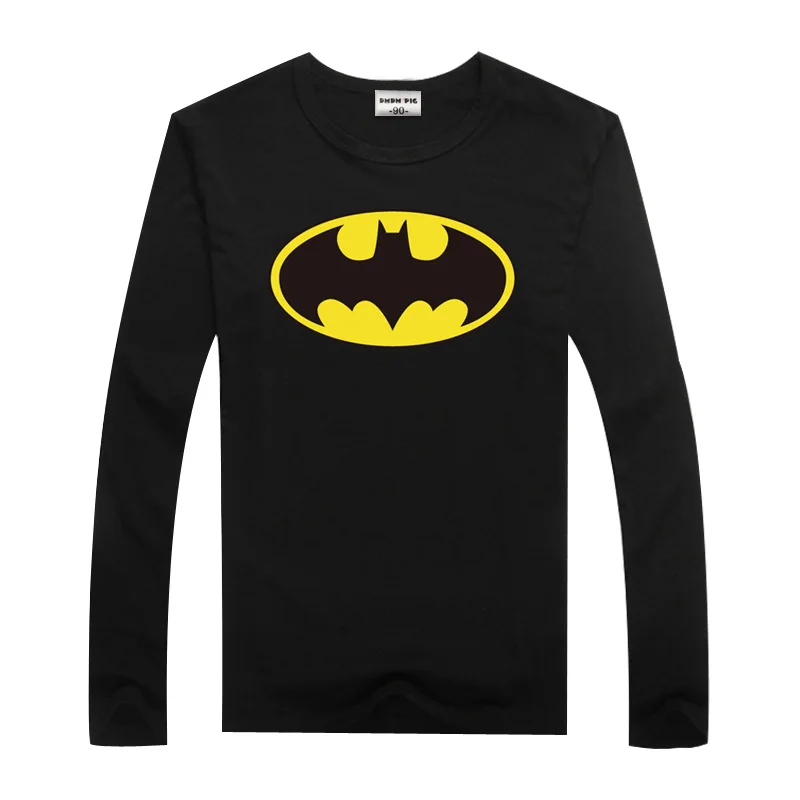345Black DMDM PIG Winter Boys T-Shirt Baby Girls Clothes Cartoon Cat Long Sleeve T Shirts For Children TShirts Avengers 2 3 4 Years - Цвет: 345Black