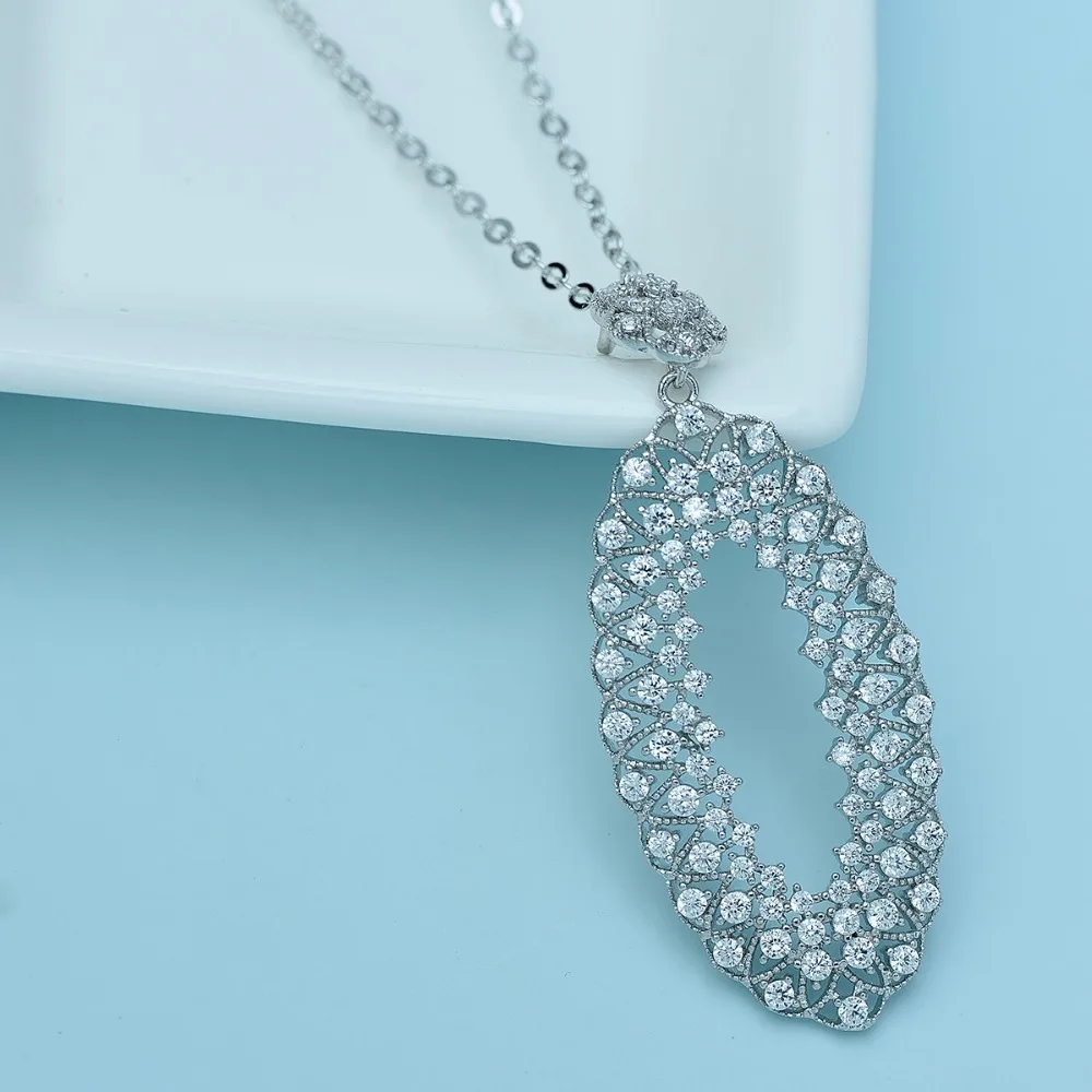 LUOTEEMI богемный ретро вырез Великолепная микро инкрустация AAA кулон ожерелья с